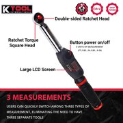 K-Tool International Digital Torque Wrench 3/8" Drive, 72 Teet KTI72133